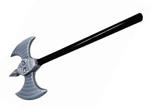 Секира, игрушечное оружие, серый пластик, длина 45 см