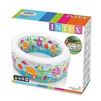 Детский надувной бассейн INTEX "Аквариум" с надувным дном 152х56 см, 360л, от 6 лет