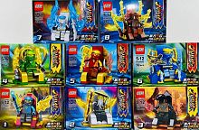 Фигурка OBM Фигурки NINJA LORD Ниндзя 8 видов 99098, 43-50 деталей, 16 шт/уп