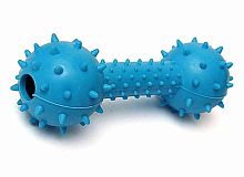 Игрушка для собак "Гантелька" резиновая с бубенцами, 14,5*4,5 см 