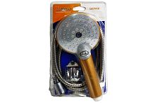 Набор для душа Q-064 лейка 1 режим, Ø 100 мм со шлангом 1,5 м и держателем на стену