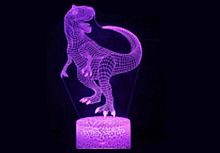 Светильник ночник "Тиранозавр" на подставке, LED, пульт, сенсорный