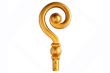 Верхушка посоха епископа золотая (жезл) 07607, пластмассовая, длина 35 см 