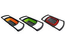 Дуршлаг силиконовый складной квадрат с выдвижными нескользящими ручками НФ-00020018