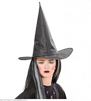 Колпак Ведьмы неровный с большими полями, черный полиэстер, размер 56
