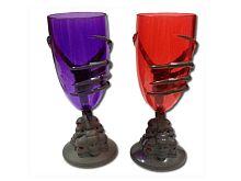 Бокал в руках скелета LESD1275, красный пластик, размер 18*6 см