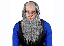 Парик Амиш с бородой (парик, борода, очки) 02090, латекс, искусственный волос, металл, ткань