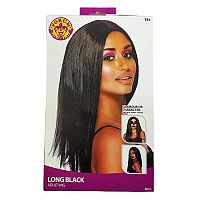 Парик Брюнетка длинный BW101, черное синтетическое волокно, длина 40 см