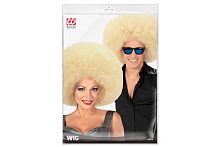 Парик Афро Блонди объемный 04674, желтый, карнавальный, полиэстер, Ø 36 см