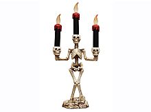 Канделябр Скелет LESD1295, бежевый. черный пластик, размер 38*16 см