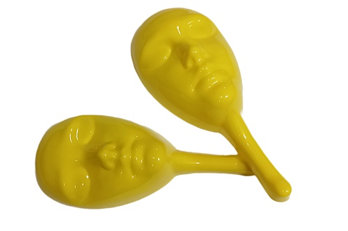 Маска ЖЕЛТАЯ для игры MAFIA "МАФИЯ", пластиковая  фото 7