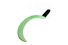 Серп Гигант светится в темноте, пластмассовый, зеленый с черной ручкой, размер 45*15 см