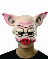 Полумаска Поросенок латексная, без размера