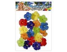 Цветы гибискуса для декора HIBISCUS FLOWER, цветной полиэстер, 6х6 см, 18 шт/уп 