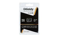 Карта памяти DiGoldy MicroSDHC, 8 Gb, Class 10, без адаптера