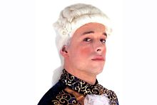 Парик Театральный белый, синтетическое волокно, размер универсальный