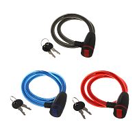 Замок велосипедный противоугонный троссовый BY SPORT, размер 11,5 х 680 мм