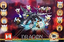 Конструктор MG DRAGON "Как приручить Дракона: Ночная фурия 8в1" MG2226, 37-43 деталей, набор 8 штук