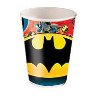 Стаканы НАБОР Бэтмэн BATMAN, бумажные, высота 10 см, 250 мл, 6 шт/уп 