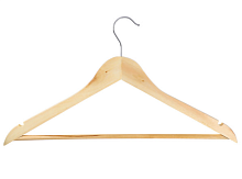 Вешалка для одежды деревянная Vetta, натуральный цвет, хром, эко, 45 см