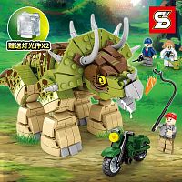 Конструктор SY DINOSAUR WORLD "Мир динозавров: Трицератопс" SY1508, 735 деталей