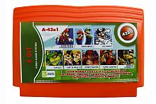 Картридж 8bit 42в1 A-42в1 CHIP&DALE 1.2+CONTRA+MARIO BROS+TURTLES 1+MARIO 2.3.6.9.10.12.14+M.K.4+..