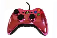 Джойстик проводной XBox 360 Controller Chrome Pink (China) в пакете