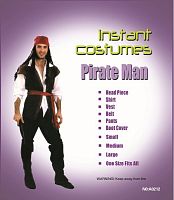 Костюм Пирата-2 FZ1125 (Штаны,рубашка,жакет,шапочка,пояс,ботфорты-накладки), размер 46-48