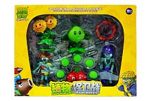 Фигурки НАБОР Герои ПЛАНЕТЫ ЗОМБИ PLANTS ZOMBIES 7-14 см, 6 шт + снаряды (в картонной коробке)