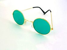 Очки Джона Леннона зеленые, ВА1048 размер оправы 12,5 см